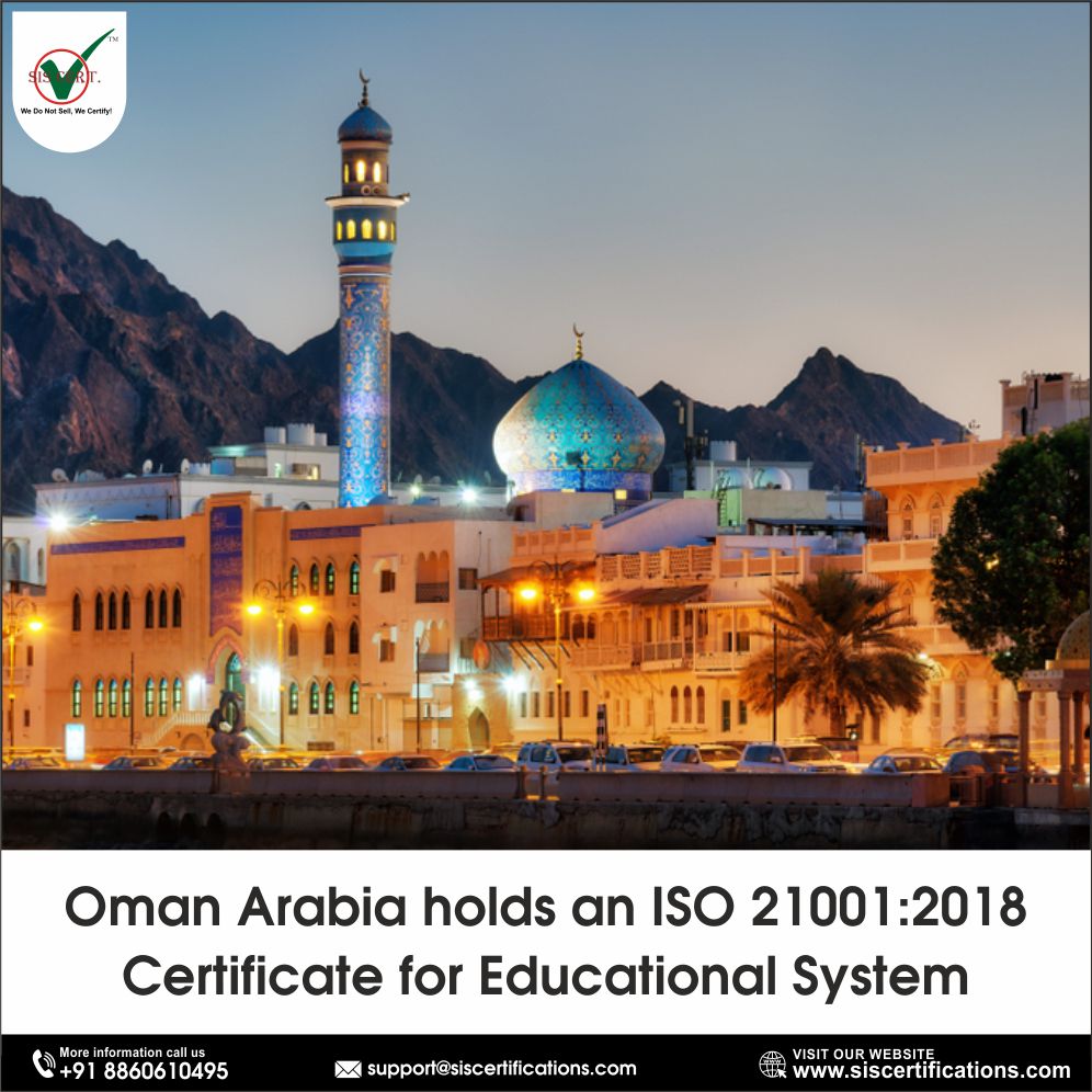OMAN ARABIA HOLDS AN ISO 21001:2018 CERTIFICATE FOR EDUCATION